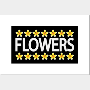 Flowers typography design Posters and Art